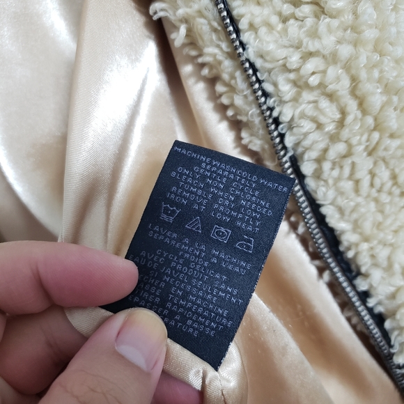 STEVE MADDEN Beige Teddy Sherpa Jacket Coat - Picture 7 of 7